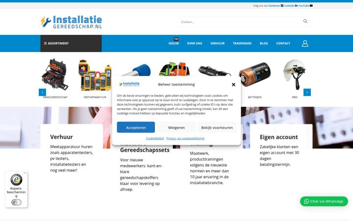 Screenshot of installatiegereedschap.nl