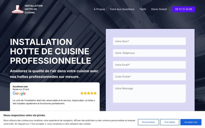 Screenshot of installation-hotte-cuisine.com