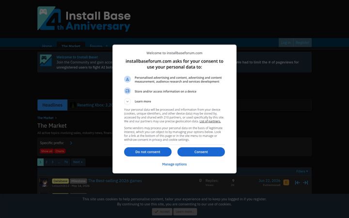 Snímek obrazovky installbaseforum.com