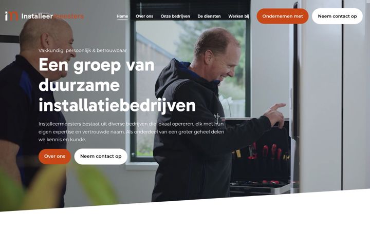 Screenshot of installeermeesters.nl