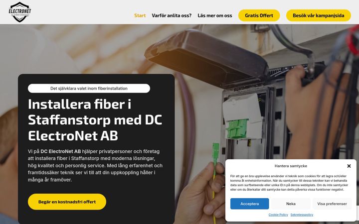 Screenshot of installerafiber.se