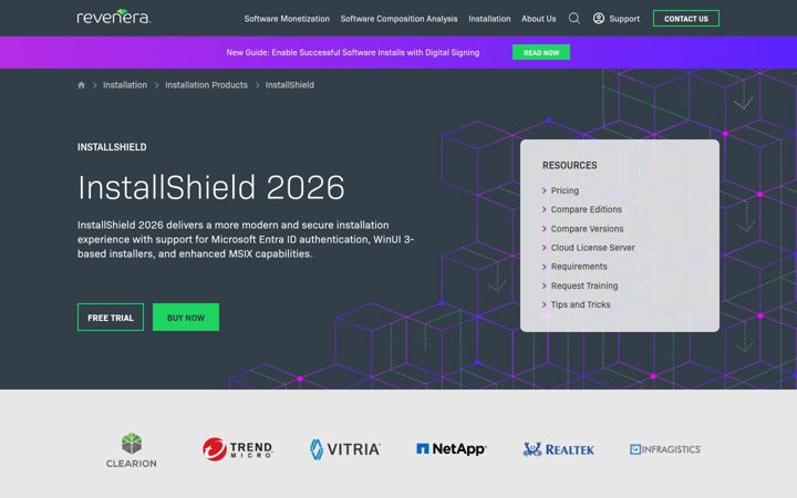 Screenshot of installshield.com