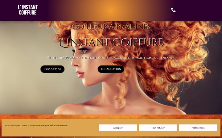 Screenshot of instant-coiffure-pradines.com
