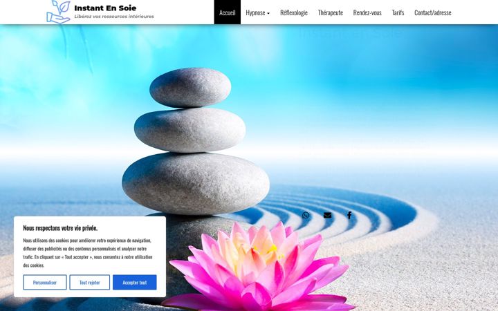 Screenshot of instant-en-soie.ch