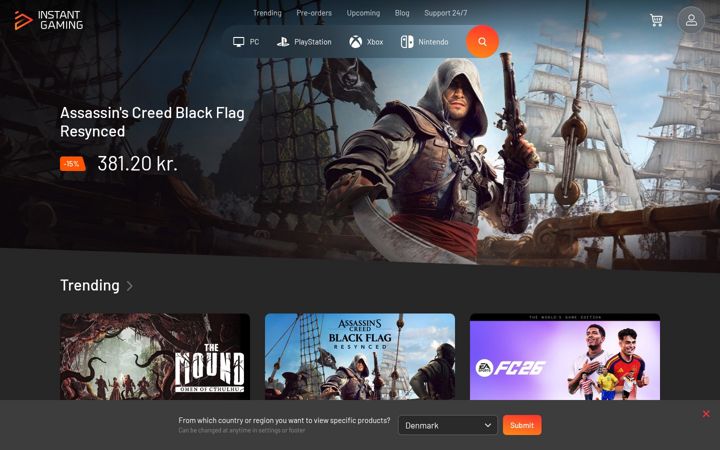 Screenshot di instant-gaming.com