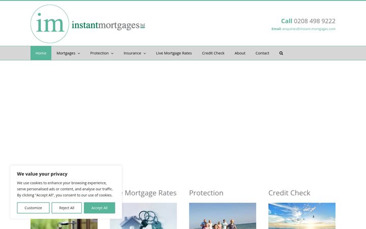 Screenshot of instant-mortgages.com