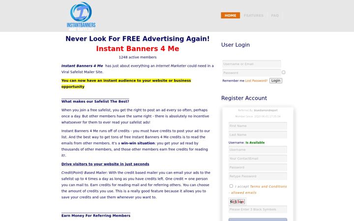 Screenshot of instantbanners4me.com
