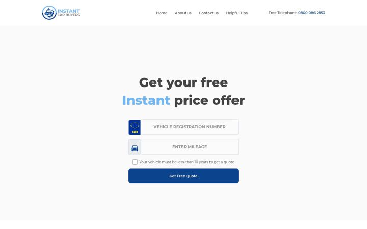Screenshot of instantcarbuyers.co.uk
