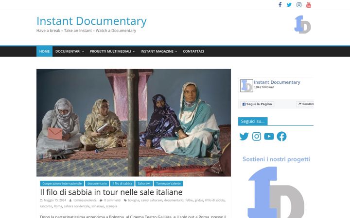 Screenshot of instantdocumentary.it
