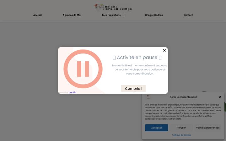 Screenshot of instanthorsdutemps.fr