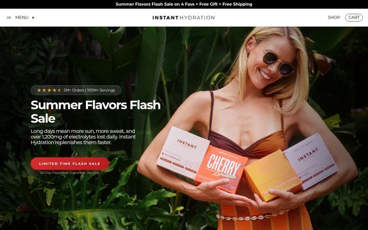 Screenshot of instanthydration.com
