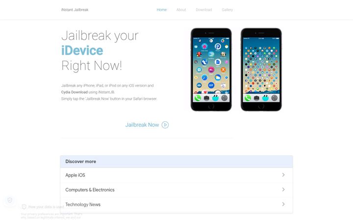 Screenshot of instantjb.com