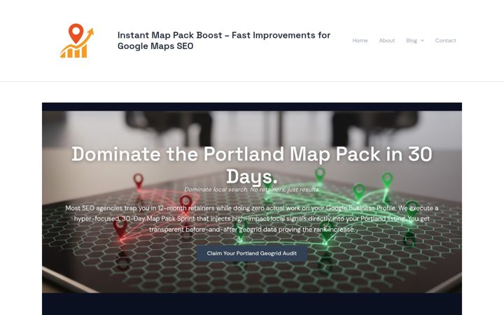 Screenshot of instantmappackboost.com