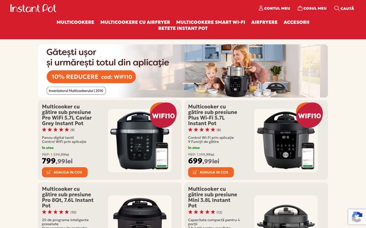 Screenshot of instantpot-romania.ro