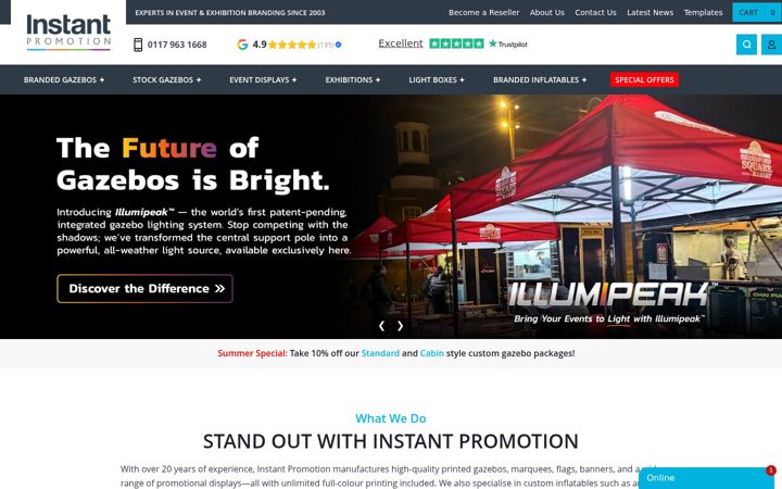 Screenshot of instantpromotion.co.uk