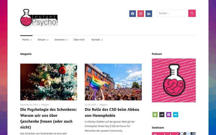 Screenshot of instantpsycho.de
