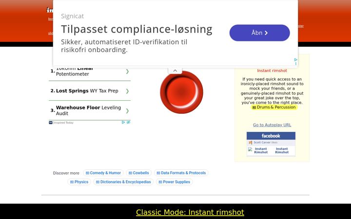Screenshot of instantrimshot.com