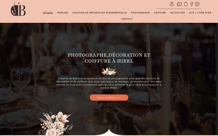 Screenshot of instants-de-bonheur.fr