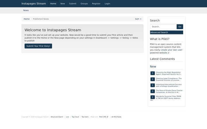 Screenshot of instapages.stream