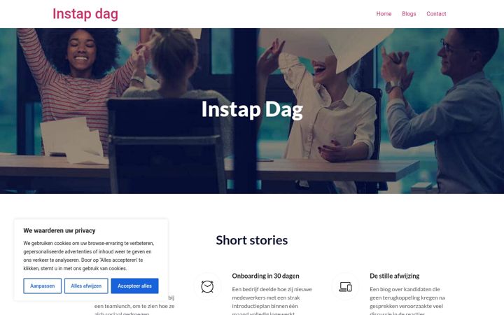 Screenshot of instapdag.nl