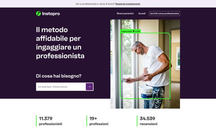 Screenshot of instapro.it