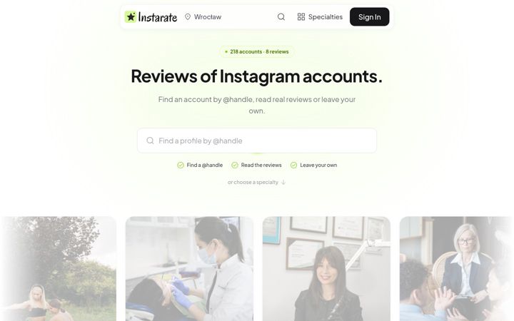 Screenshot of instarateapp.com