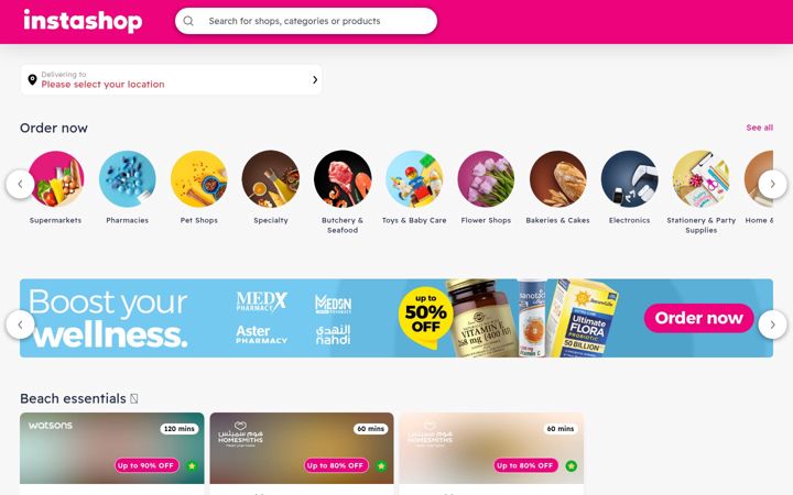 Screenshot of instashop.com