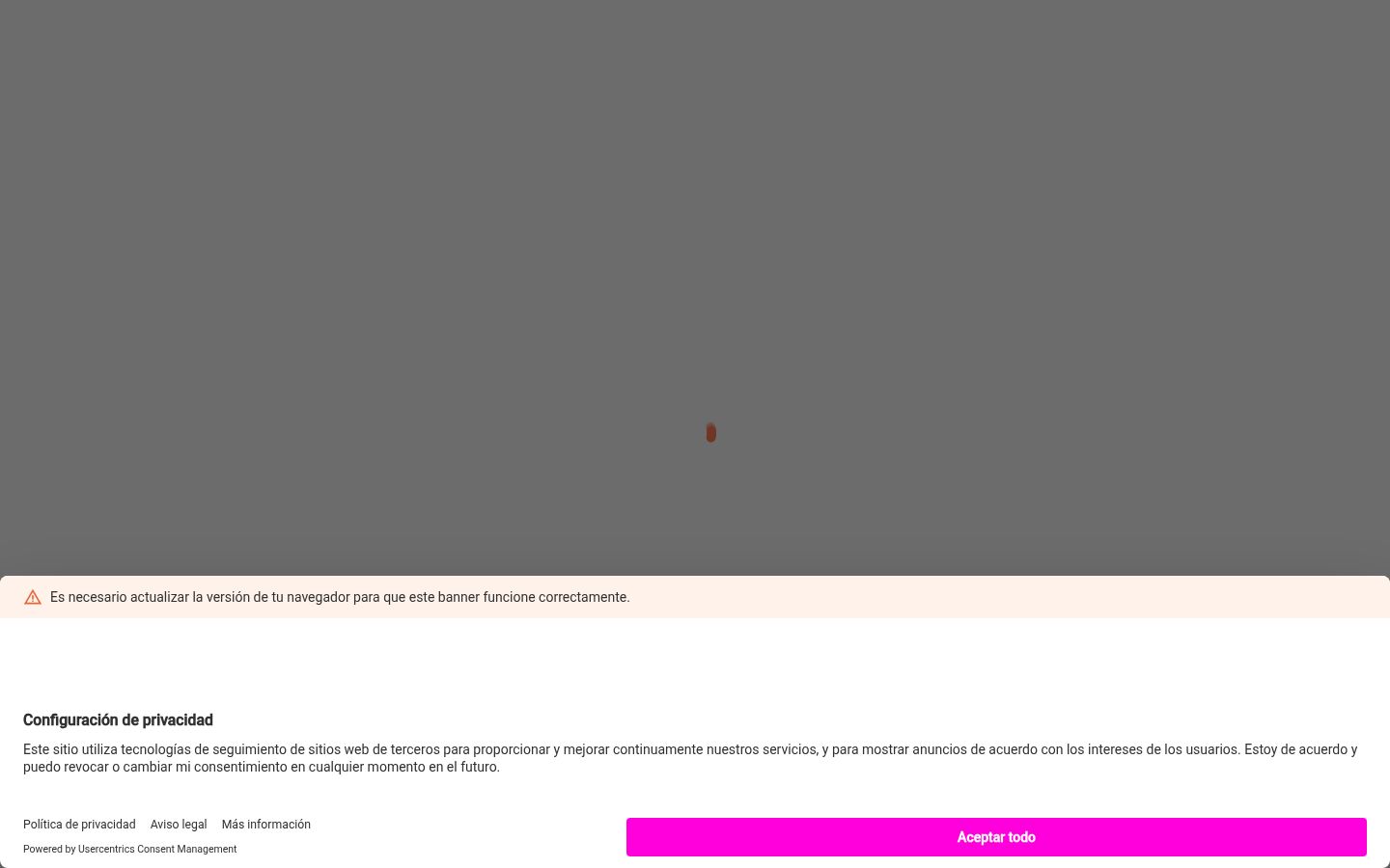 Screenshot tal-banner tal-kunsens muri qabel kwalunkwe interazzjoni