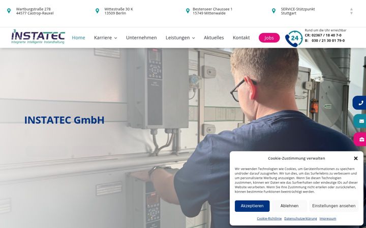 Screenshot of instatec.de