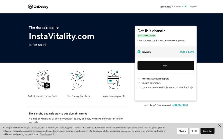 Screenshot of instavitality.com