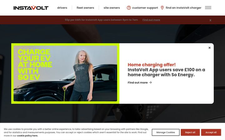 Screenshot of instavolt.co.uk