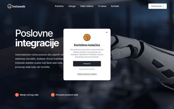 Screenshot of instaweb.hr