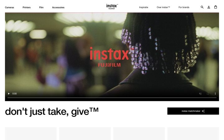 Screenshot of instax.nl