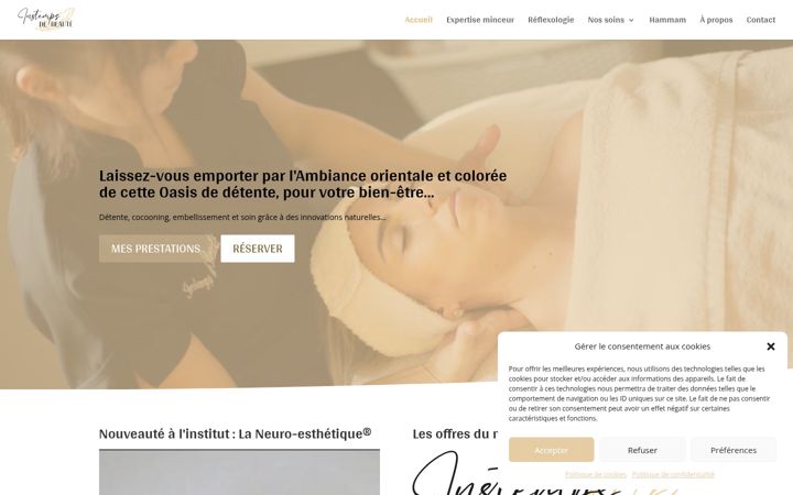 Screenshot of instempsdebeaute.ch