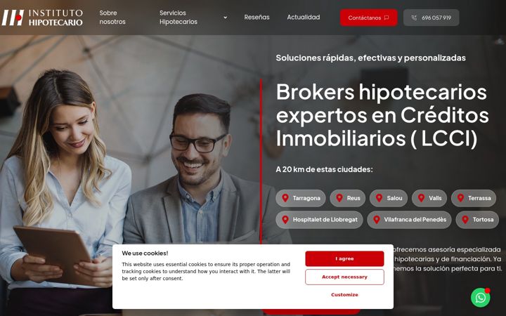 Screenshot of insti-hipotecario.com