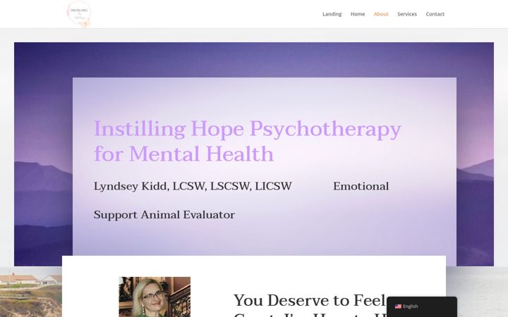 Screenshot of instillinghopepsychotherapy.com