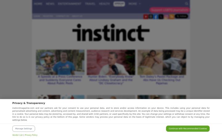 Screenshot of instinctmagazine.com