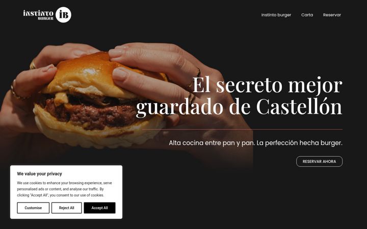 Screenshot of instintoburger.com