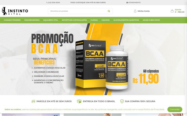 Screenshot of instintovital.com.br