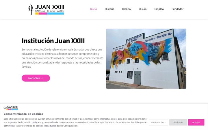 Screenshot of institucionjuanxxiiigranada.com