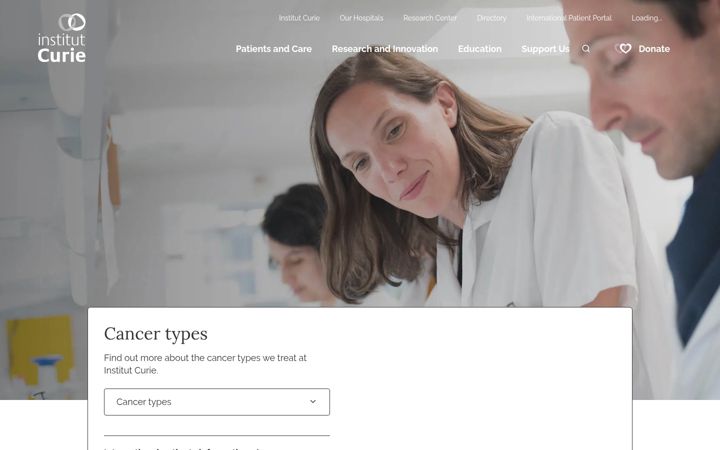Screenshot of institut-curie.org