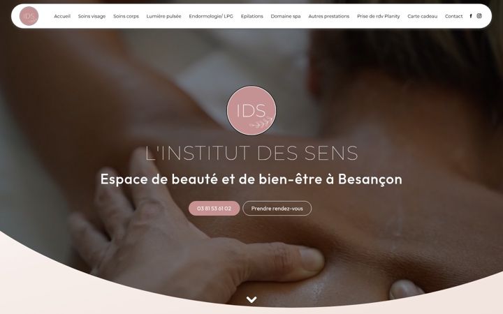 Screenshot of institut-des-sens-besancon.fr