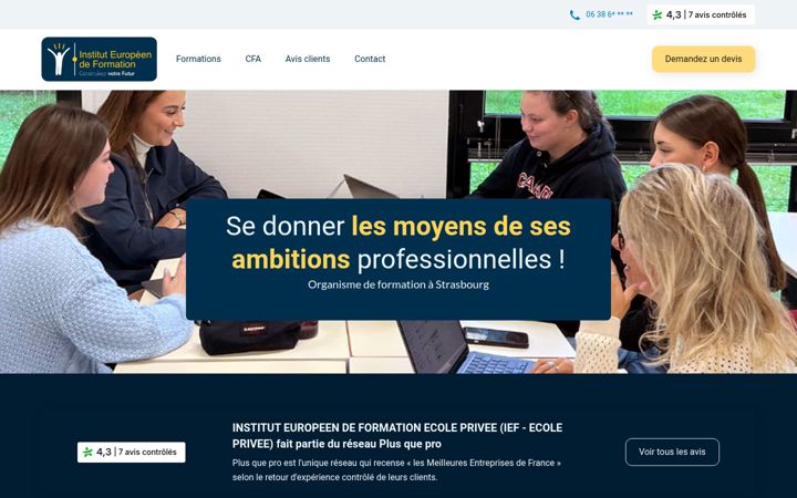 Screenshot of institut-europeen-formation.fr