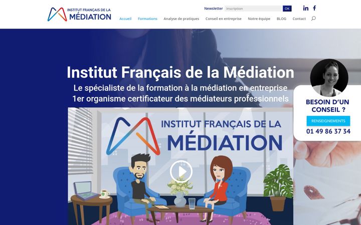 Screenshot of institut-francais-mediation.fr