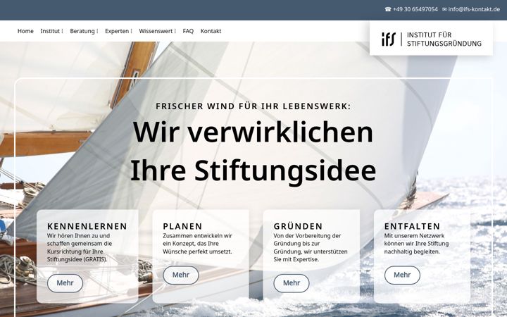 Screenshot of institut-fuer-stiftungsgruendung.de