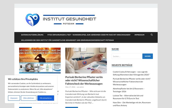 Screenshot of institut-gesundheit-potsdam.de