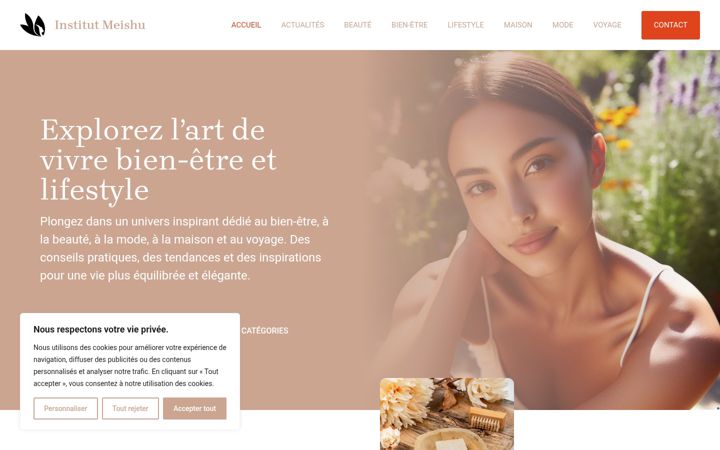 Screenshot of institut-meishu.fr