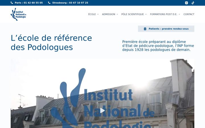 Screenshot of institut-national-podologie.com