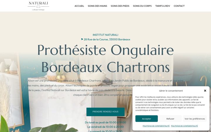 Screenshot of institut-naturali-bordeaux.com