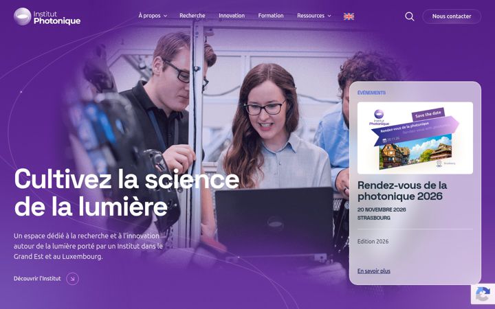 Screenshot of institut-photonique.fr